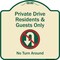 Signmission Designer Series-Private Drive Residents And Guests Only No Turn Around With Sy, 18" H, TG-1818-9928 A-DES-TG-1818-9928 - alternate 1